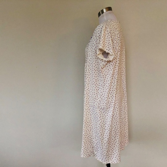 Nightgown SECRET TREASURES Size 12 14 Medium Short Sleeves Floral - Picture 8 of 9